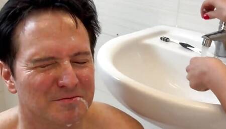 Lesbian Bathroom Humiliation!