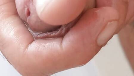 Yellow piss from hard daddy dick with dripping closeup finish - Danny Block