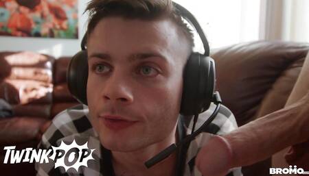 TWINKPOP - Tony D'Angelo Fucks Ryan Bailey While He Is Playing Video Games, Then Shoots His Load In His Ass