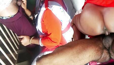 Teen schoolgirl fucked by classmate in school stairs