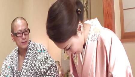 Two Older Men Play with a Japanese Babe and Make Her Squirt