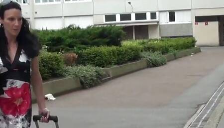 Sexy brunette with a beautiful pink pussy gets sodomized by her neighbor