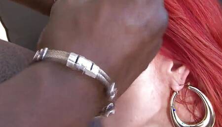 Old Redhead Sucks and Fucks Big Black Cock