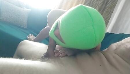 Amazing blowjob with big cumshot from hot milf