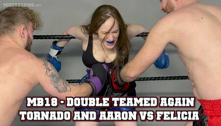 MB18 - Double Teamed Again - Tornado and Aaron vs Felicia - Maledom Boxing Beatdown