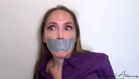 secretary tied and gagged in tape