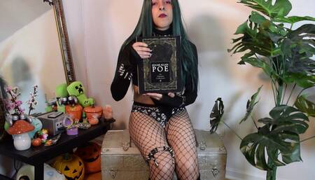 Big Cock Goth Girl Silene Reads Literature and Cums