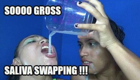 SPIT FETISH 241012SJUDB SARAI + KARIME SWAPPING INSANE AMOUNTS OF SPITTLE VERY GROSS (FULL HD MP4 VERSION)