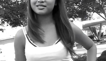 The Naughty Asian Babe Got Picked up and Then Taken Into an Intense Interracial Threesome