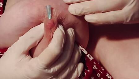 Piercing my tits and nipples