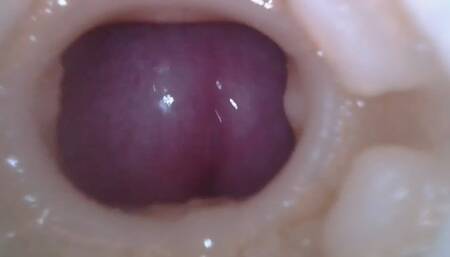 Amazing close-up on the load of the straight daddy inside the masturbator friend..