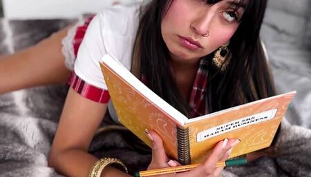 Naughty Student Aaliyah Yasin Smokes Cigarettes