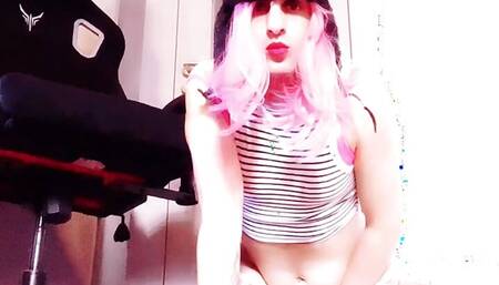 Femboy sissy playing anal - Horny slut