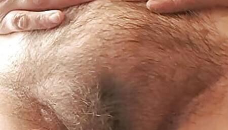 Perverted wife showing her hairy pussy to neighbor