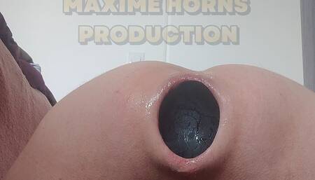 Huge Dildo Anal Stretching Massive Gaping