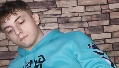 Young twink jerks off