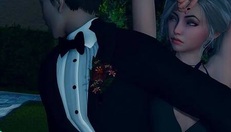 She gives me a blowjob. We almost got caught