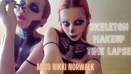 Skeleton Makeup Time Lapse