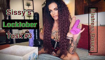 SISSY LOCKTOBER TASK #3 - Mistress Raven gives you a sissy slut task while you’re little clitty is caged up for Locktober - Sissy Training, Sissy Slut, Locktober, Chastity, Task