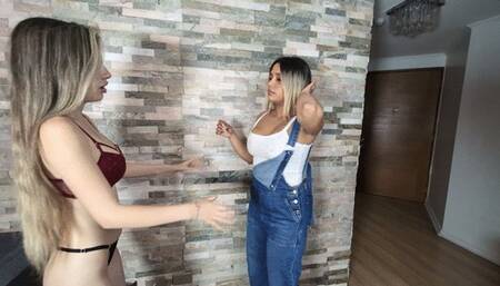 Anny corners Kelly for Belly fun (good)