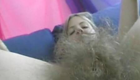 Hairy blonde French slut enjoys oral sex with her lover