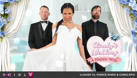 TGIRLS XXX - Cloudy Vi Gets Threesome On Wedding Day