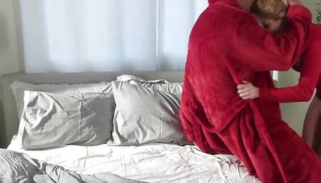 Cherry Kiss Gives A Deepthroat Ball Sucking Blowjob Before An Ass Drille By Her Roomie