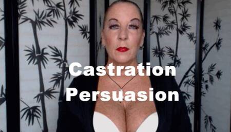 Castration Persuasion Goddess Natasha shares the reasons and eroticism of extreme Femdom of male castration and gelding as males are neutered and made a eunuch XHD (MP4)