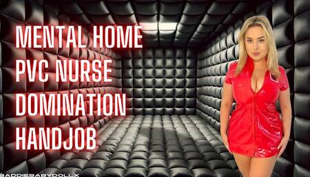 Mental Home PVC Nurse Domination Handjob