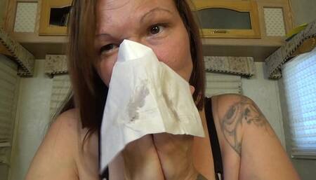 Snotty Sarah Blows Her Nose