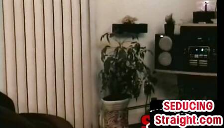 Amateur Black str8 sucked by DILF till cum in vintage BJ