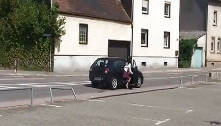 Attractive German doll sprayed with jizz after hot sex