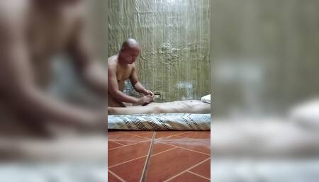Construction worker hired Me for Massage