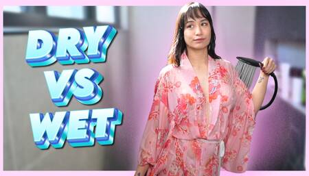 4K See Through Kimono Soaked. Dry vs Wet with Elixir Elf