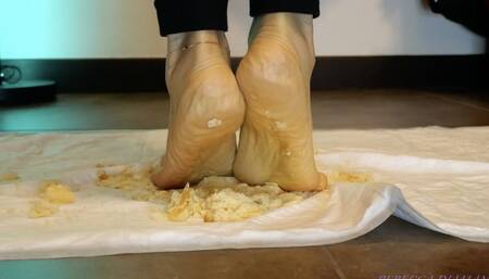 Crushing Snacks in Bare Feet Asmr