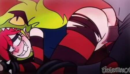 Villainous Cartoon Black Hat eating Demencia