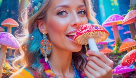 Kinky alien dildo pussy time