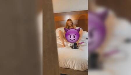 SPYING ON MOM AND CATCHING HER CUM ~ Solo finger, dildo and toys play with sex machine fucking