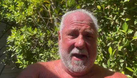 Salty Sam gets fucked on the fuck bench poolside.
