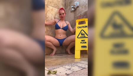 Getting ready for the pool