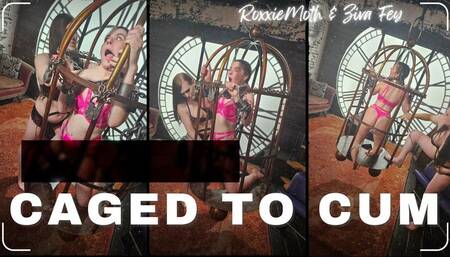 Ziva Fey - Roxxie Moth Has Ziva Caged To Cum
