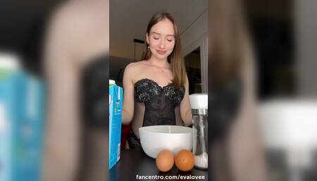 Cooking in my underwear is fun and sexy????