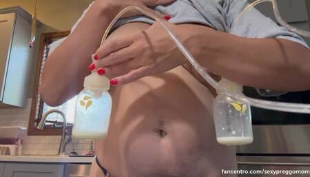 Morning Breastmilk Pumping.