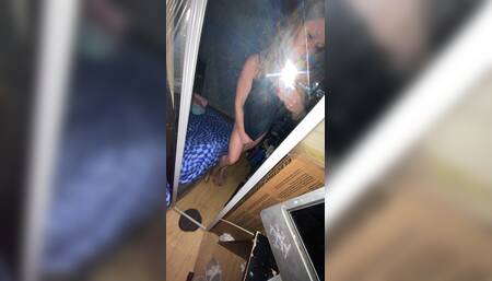 Dripping wet.,,Mirror POV