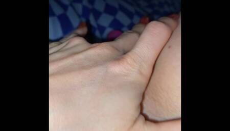 Dildo in tight little ass…