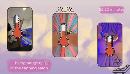Playing at a tanning salon
