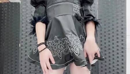 Asian CD Eva in Nier 2B Costume