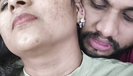 Hot ass kiss and boobs press with pussy rub in under skirt and top without bra and under wear by Vaishnaby and Sharun Raj