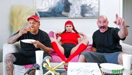 Sweetheart with round ass Odette Fox fucked by massive dick