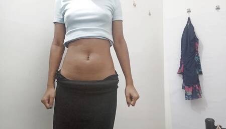young pretty indian shows her big tits and hairy pussy